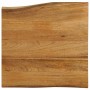 Tablero de mesa borde natural madera maciza mango 60x60x2,5 cm