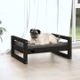 Bett für Hunde aus massiver schwarzer Kiefer 65,5x50,5x28 cm von vidaXL, Betten für Hunde - Ref: Foro24-821476, Preis: 49,79 ...