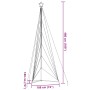 Árbol de Navidad LED 861 LEDs blanco cálido 478 cm