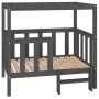 Massivholz Kiefer Hundebett grau 105,5x83,5x100 cm von vidaXL, Betten für Hunde - Ref: Foro24-822389, Preis: 115,20 €, Rabatt: %