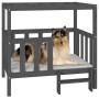 Massivholz Kiefer Hundebett grau 105,5x83,5x100 cm von vidaXL, Betten für Hunde - Ref: Foro24-822389, Preis: 115,20 €, Rabatt: %