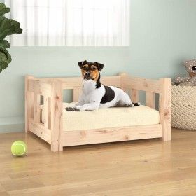 Solid pine wood dog bed 55.5x45.5x28 cm by vidaXL, Beds for dogs - Ref: Foro24-833251, Price: 35,36 €, Discount: %