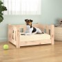 Hundebett aus massivem Kiefernholz 55,5x45,5x28 cm von vidaXL, Betten für Hunde - Ref: Foro24-833251, Preis: 35,36 €, Rabatt: %
