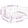 Hundebett aus massivem Kiefernholz 55,5x45,5x28 cm von vidaXL, Betten für Hunde - Ref: Foro24-833251, Preis: 35,36 €, Rabatt: %