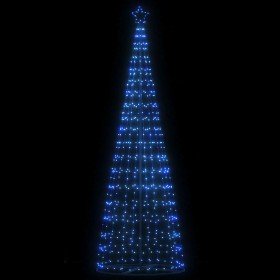 Árbol de Navidad LED 550 LEDs azul 304 cm