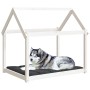 Massivholz-Hundebett aus weißer Kiefer 111x80x100 cm von vidaXL, Betten für Hunde - Ref: Foro24-822218, Preis: 102,46 €, Raba...