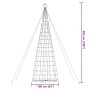 Árbol de Navidad LED 1534 LEDs de colores 503 cm