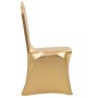 Fundas de silla elásticas 6 unidades doradas