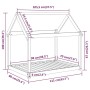 Massivholz-Hundebett aus weißer Kiefer 111x80x100 cm von vidaXL, Betten für Hunde - Ref: Foro24-822218, Preis: 102,46 €, Raba...
