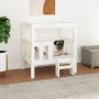 Bett für Hunde aus massiver Kiefer in Weiß 65,5x43x70 cm von vidaXL, Betten für Hunde - Ref: Foro24-822373, Preis: 82,49 €, R...