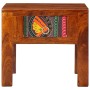 Mesita de noche madera maciza de acacia 40x40x36 cm