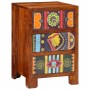 Mesita de noche 40x40x60 cm madera maciza de acacia
