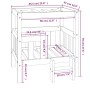 Bett für Hunde aus massiver Kiefer in Weiß 65,5x43x70 cm von vidaXL, Betten für Hunde - Ref: Foro24-822373, Preis: 82,49 €, R...
