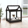 Bett für Hunde aus massivem schwarzen Kiefernholz 61x50x70 cm von vidaXL, Betten für Hunde - Ref: Foro24-822201, Preis: 45,54...