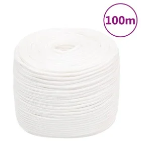 Intense white polypropylene boat rope 10 mm 100 m by vidaXL, Ropes and metal cords - Ref: Foro24-152561, Price: 39,28 €, Disc...