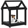 Bett für Hunde aus massivem schwarzen Kiefernholz 61x50x70 cm von vidaXL, Betten für Hunde - Ref: Foro24-822201, Preis: 45,54...
