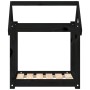 Bett für Hunde aus massivem schwarzen Kiefernholz 61x50x70 cm von vidaXL, Betten für Hunde - Ref: Foro24-822201, Preis: 45,54...