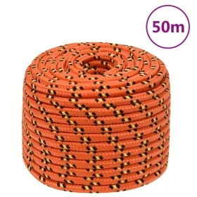 Orange polypropylene boat rope 12 mm 50 m by vidaXL, Ropes and metal cords - Ref: Foro24-152671, Price: 30,20 €, Discount: %