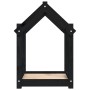 Bett für Hunde aus massivem schwarzen Kiefernholz 61x50x70 cm von vidaXL, Betten für Hunde - Ref: Foro24-822201, Preis: 45,54...