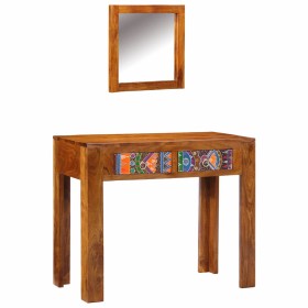 Mesa de tocador Marrón 90 x 45 x 75 cm Madera maciza de Acacia Mesa de tocador Marrón 90 x 45 x 75 cm Madera maciza de Acacia