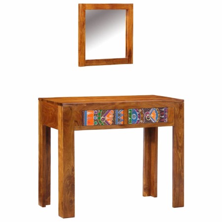 Mesa de tocador Marrón 90 x 45 x 75 cm Madera maciza de Acacia