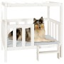 Hundebett aus massivem weißem Kiefernholz, 105,5 x 83,5 x 100 cm von vidaXL, Betten für Hunde - Ref: Foro24-822388, Preis: 14...
