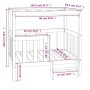 Hundebett aus massivem weißem Kiefernholz, 105,5 x 83,5 x 100 cm von vidaXL, Betten für Hunde - Ref: Foro24-822388, Preis: 14...