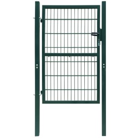 Cancela de valla 2D individual verde 106x230 cm