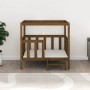 Cama perros madera maciza pino marrón miel 105,5x83,5x100 cm de vidaXL, Camas para perros - Ref: Foro24-822390, Precio: 109,09 €