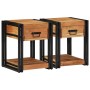 Armario de Noche 2 pcs 40 x 40 x 50 cm madera maciza de acacia