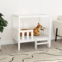 Hundebett aus massivem weißem Kiefernholz, 95,5 x 73,5 x 900 cm von vidaXL, Betten für Hunde - Ref: Foro24-822383, Preis: 119...