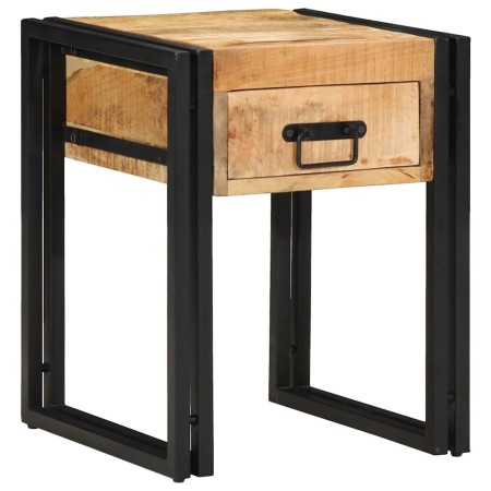 Mesa auxiliar 40 x 40 x 50 cm Madera de mango sólido y metal en Mesas auxiliares | Comprar online en Foro24