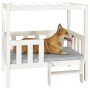 Hundebett aus massivem weißem Kiefernholz, 95,5 x 73,5 x 900 cm von vidaXL, Betten für Hunde - Ref: Foro24-822383, Preis: 119...