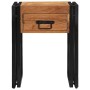 Mesa Auxiliar Marrón 40 x 40 x 50 cm madera maciza de acacia