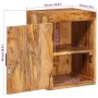 Mesa de Noche Marrón 35 x 33 x 48 cm Madera de mango maciza