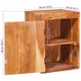 Mesa de Noche 2 pcs Marrón Madera Sólida de Acacia