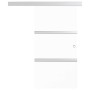 Puerta corredera vidrio ESG y aluminio plateado 90x212 cm