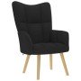 Sillón de relax de tela negro en Sillones | Comprar online en Foro24