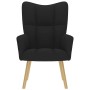 Sillón de relax de tela negro