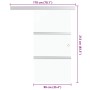 Puerta corredera vidrio ESG y aluminio plateado 90x212 cm