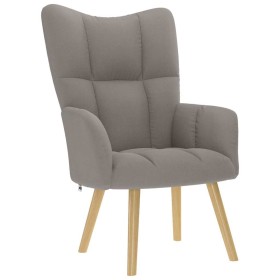 Sillón de relax de tela gris taupe Sillón de relax de tela gris taupe