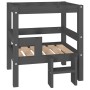 Hundebett aus massivem, grauem Kiefernholz, 55,5 x 53,5 x 60 cm von vidaXL, Betten für Hunde - Ref: Foro24-822369, Preis: 55,...