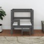 Hundebett aus massivem, grauem Kiefernholz, 55,5 x 53,5 x 60 cm von vidaXL, Betten für Hunde - Ref: Foro24-822369, Preis: 55,...