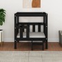 Hundebett aus massivem schwarzem Kiefernholz, 65,5 x 43 x 70 cm von vidaXL, Betten für Hunde - Ref: Foro24-822376, Preis: 82,...