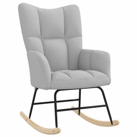 Mecedora de tela gris nube Mecedora de tela gris nube