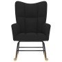 Silla mecedora de tela negro