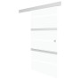 Puerta corredera vidrio ESG y aluminio plateado 76x212 cm