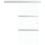 Puerta corredera vidrio ESG y aluminio plateado 76x212 cm