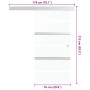 Puerta corredera vidrio ESG y aluminio plateado 76x212 cm