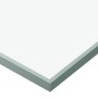 Puerta corredera vidrio ESG y aluminio plateado 90x205 cm